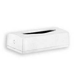 Тримач косметичних серветок білий пластиковий