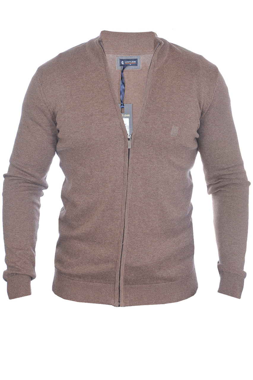 Кофта чоловіча Le Gutti 25-862-11 коричнева