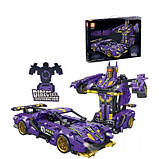 Конструктор Ламборґіні Авендатор TurboBot 2в1, дитячий конструктор робот-трансформер, 714 деталь, фото 5