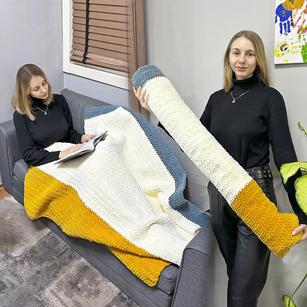 ПЛЕД-ЦИГАРКА, Майстер-клас із в'язання (рівень початківець), фото 1