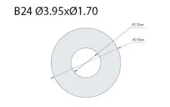 Регулювальна шайба; дизельної форсунки; (B24); Denso; Ø 3,95х1,70 мм; 1,120-1,300 мм.