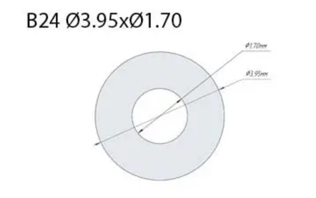 Регулювальна шайба; дизельної форсунки; (B24); Denso; Ø 3,95х1,70 мм; 1,120-1,300 мм., фото 1