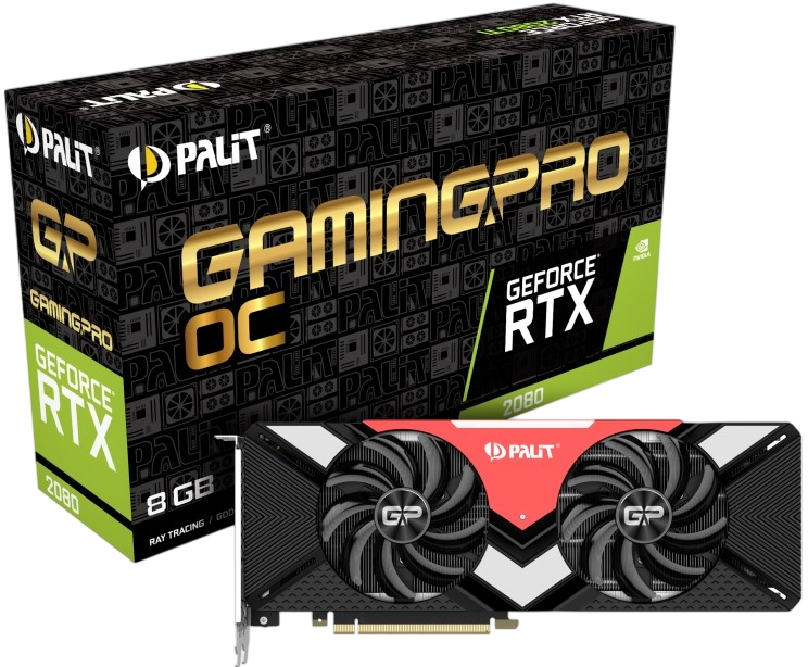 Відеокарта GeForce RTX 2080 8GB Palit GamingPro OC (NE62080S20P2-180A) Б/В