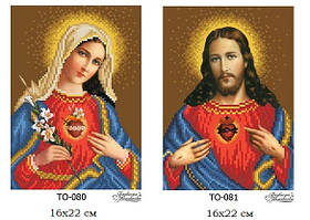 Заготовки для вишивки Пара ікон Відкриті серця (Барвиста Вишиванка ТО-080, ТО-081)