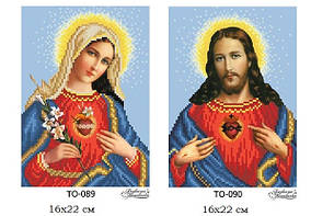 Заготовки для вишивки Пара ікон Відкриті серця (Барвиста Вишиванка ТО-089, ТО-090)