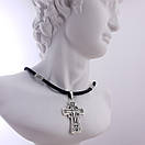 Срібний чоловічий хрест з молитвою. Освячений православний кулон зі срібла 925, фото 3