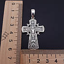 Срібний чоловічий хрест з молитвою. Освячений православний кулон зі срібла 925, фото 5