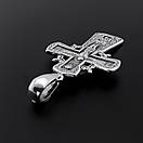 Срібний чоловічий хрест з молитвою. Освячений православний кулон зі срібла 925, фото 8