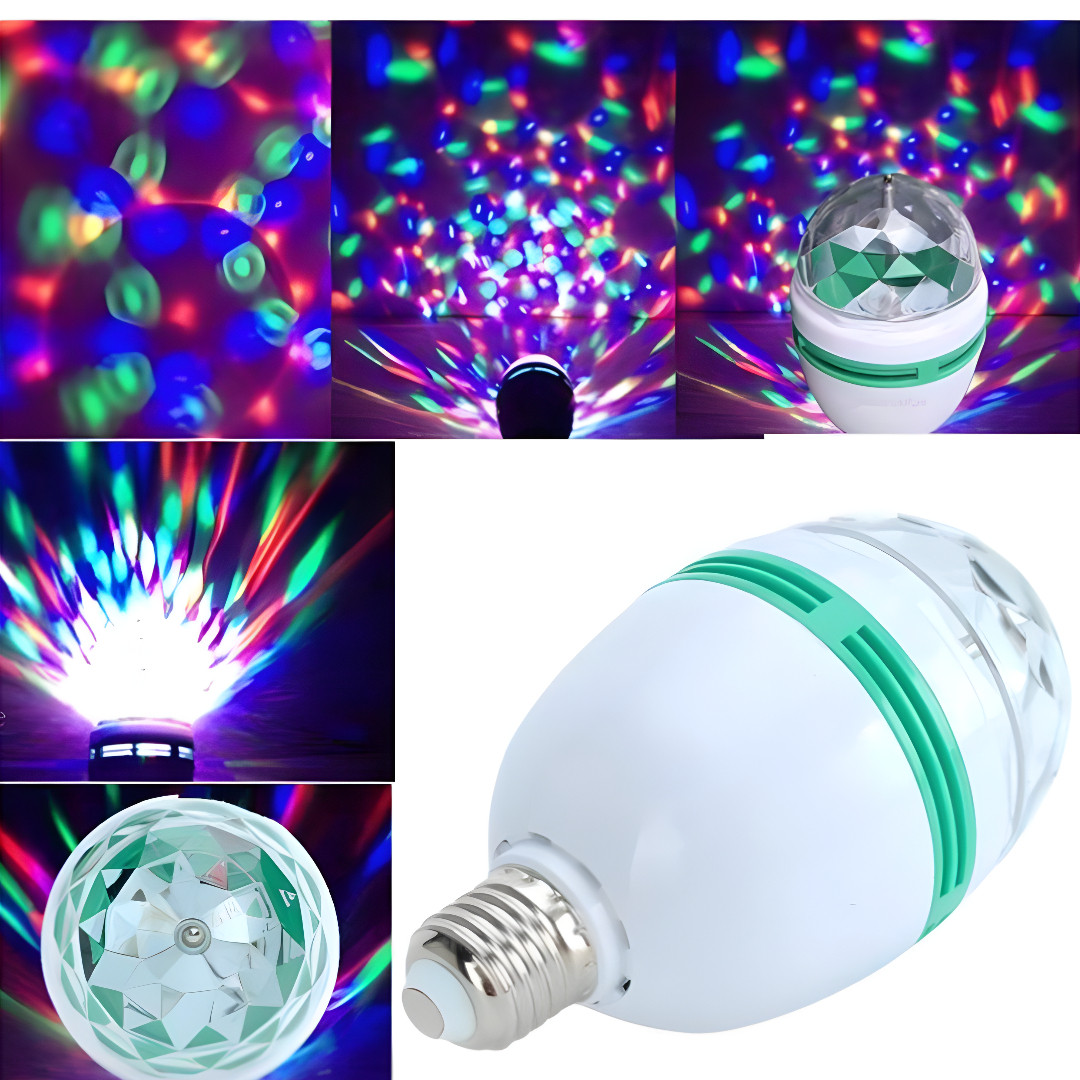 Проекторна лампа лазер RGB повортний патрон LED MINI PARTY, фото 1