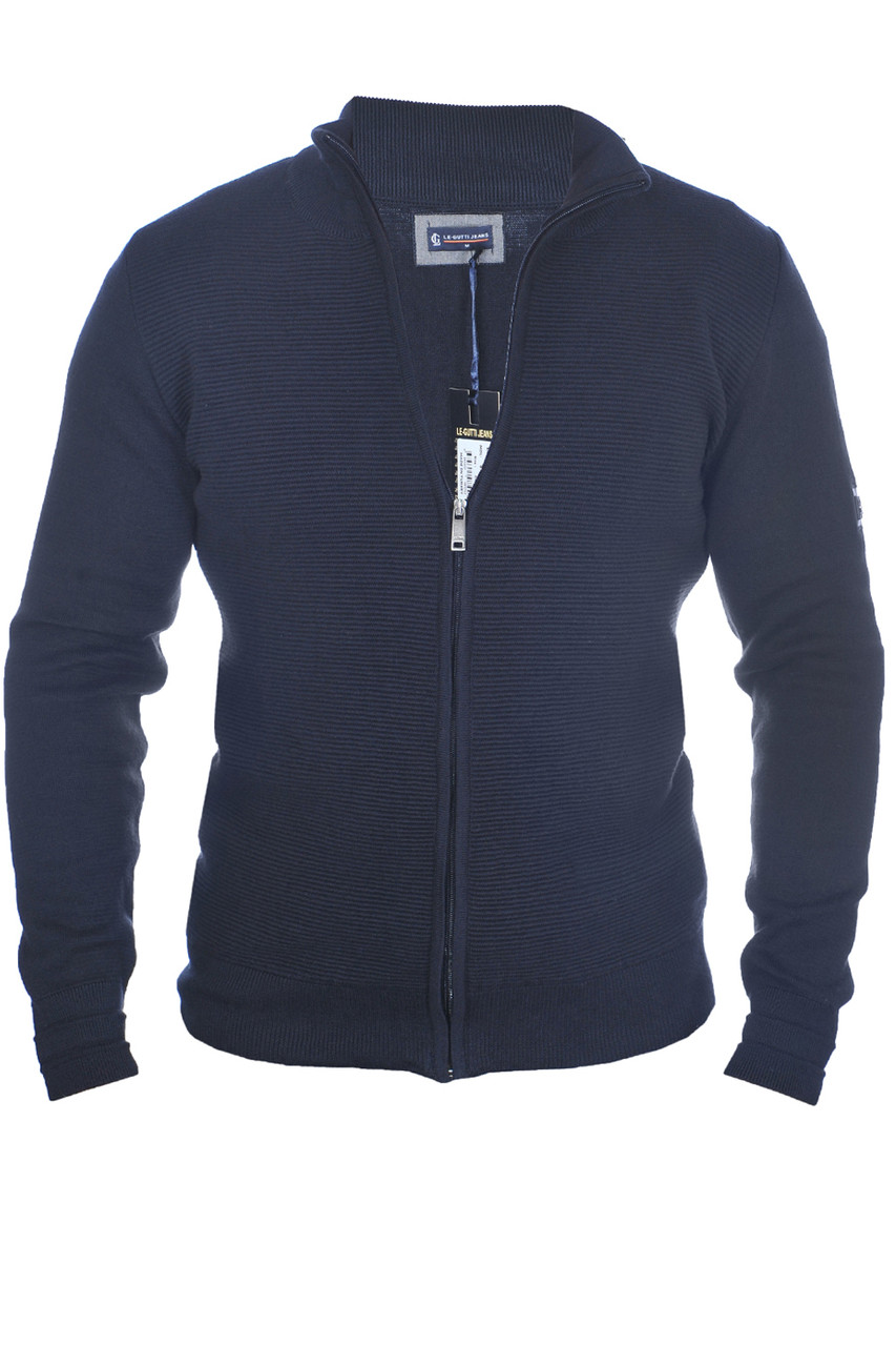 Кофта чоловіча Le Gutti 25-870-13 темно-синя