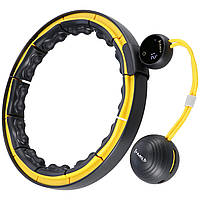 Масажний холахуп HMS HHM21 з обважненням, магнітами та лічильником — обруч для схуднення та фітнесу