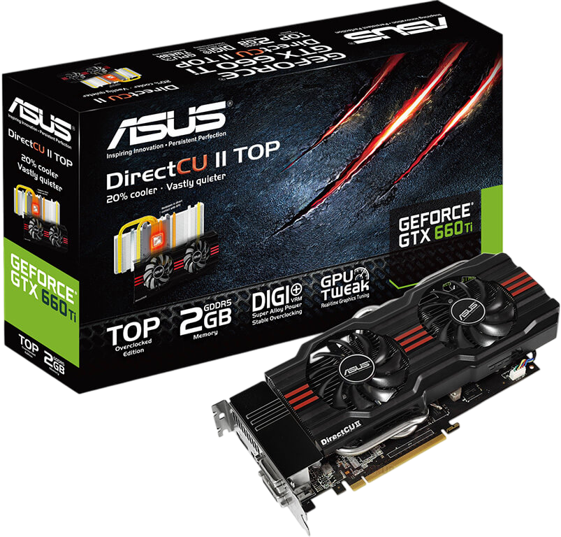 Відеокарта GeForce GTX 660 Ti 2GB Asus Direct CU II (GTX660 TI-DC2-2GD5) Б/В