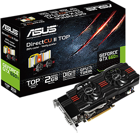 Відеокарта GeForce GTX 660 Ti 2GB Asus Direct CU II (GTX660 TI-DC2-2GD5) Б/В