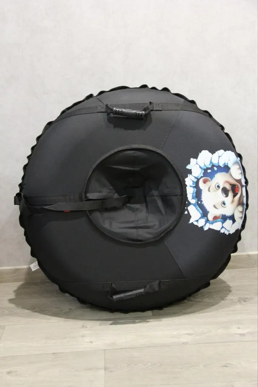 Тюбінг зимовий SnowRide,100 см з камерою, ПВХ дном і буксирувальним ременем