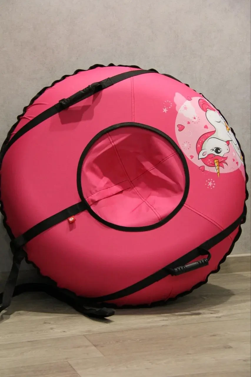 Тюбінг зимовий SnowRide,100 см з камерою, ПВХ дном і буксирувальним ременем