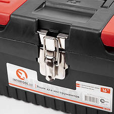 Ящик для інструментів з металевими замками INTERTOOL (BX-1016) 16"/396×216×164 мм, фото 3