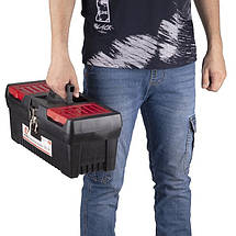 Ящик для інструментів з металевими замками INTERTOOL (BX-1016) 16"/396×216×164 мм, фото 4