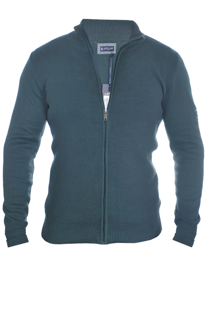 Кофта чоловіча Le Gutti 25-870-49 темно-зелена