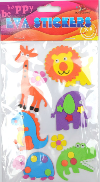 Наліпка EVA "Тварини Африки 3" 11,5х18см №158105/Мандарин/(1)(24), фото 1