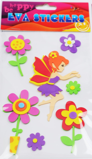 Наліпка EVA "Фея з квітами" 11,5х18см №158114/Мандарин/(1)(24), фото 1