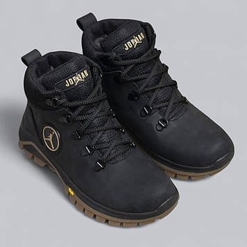 Підліткові зимові шкіряні черевики, кросівки чорні з натуральної шкіри на хутрі на зиму для хлопчика підлітка, розмір 36-39