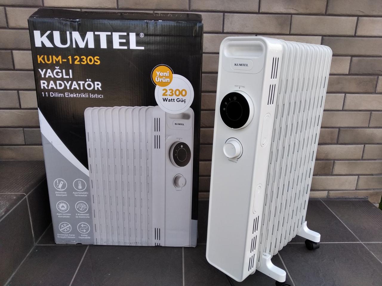 Обігрівач масляний KUMTEL 1230S 2300Вт 12 секцій термостат таймер економний