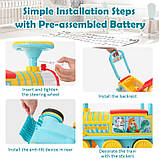 Електропоїзд для дітей до 3 років із колією 220 см, світлом та звуками, фото 9