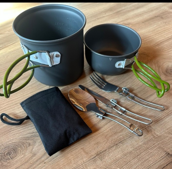Набір  посуду туристичний для кемпінгу приготування похідний, фото 1