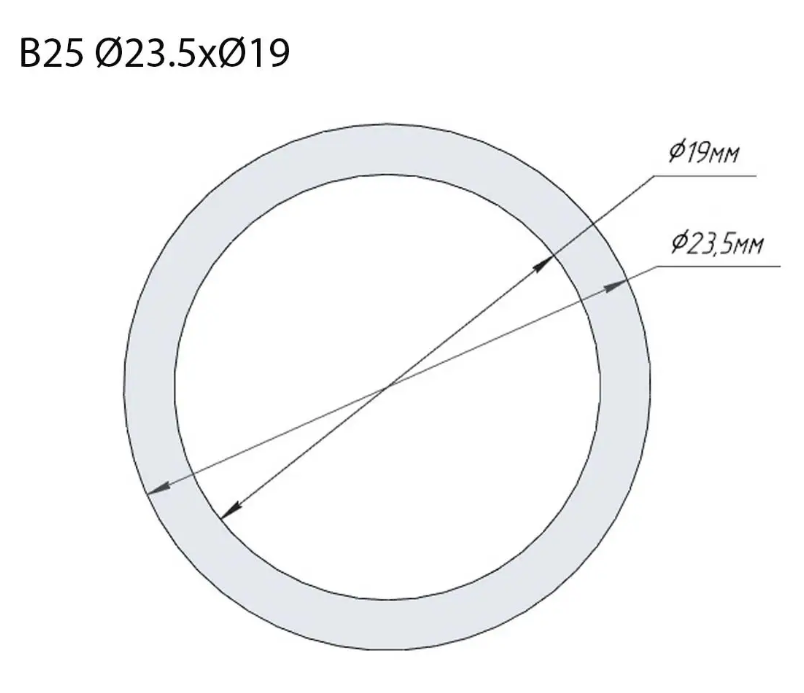 Регулювальна шайба; дизельної форсунки; (B25); Common Rail Bosch; Ø 23,5х19 мм; h= 0,02 мм; 0,960-1,140 мм;