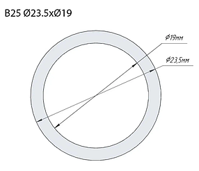 Регулювальна шайба; дизельної форсунки; (B25); Common Rail Bosch; Ø 23,5х19 мм; h= 0,02 мм; 0,960-1,140 мм;