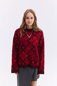 Джемпер "Софійка" (бордо з червоним)