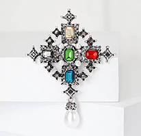 Брошка хрест у стилі бароко