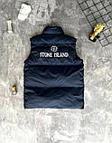 Чоловічий жилет Stone Island M1804 синій XL, XXL, фото 2