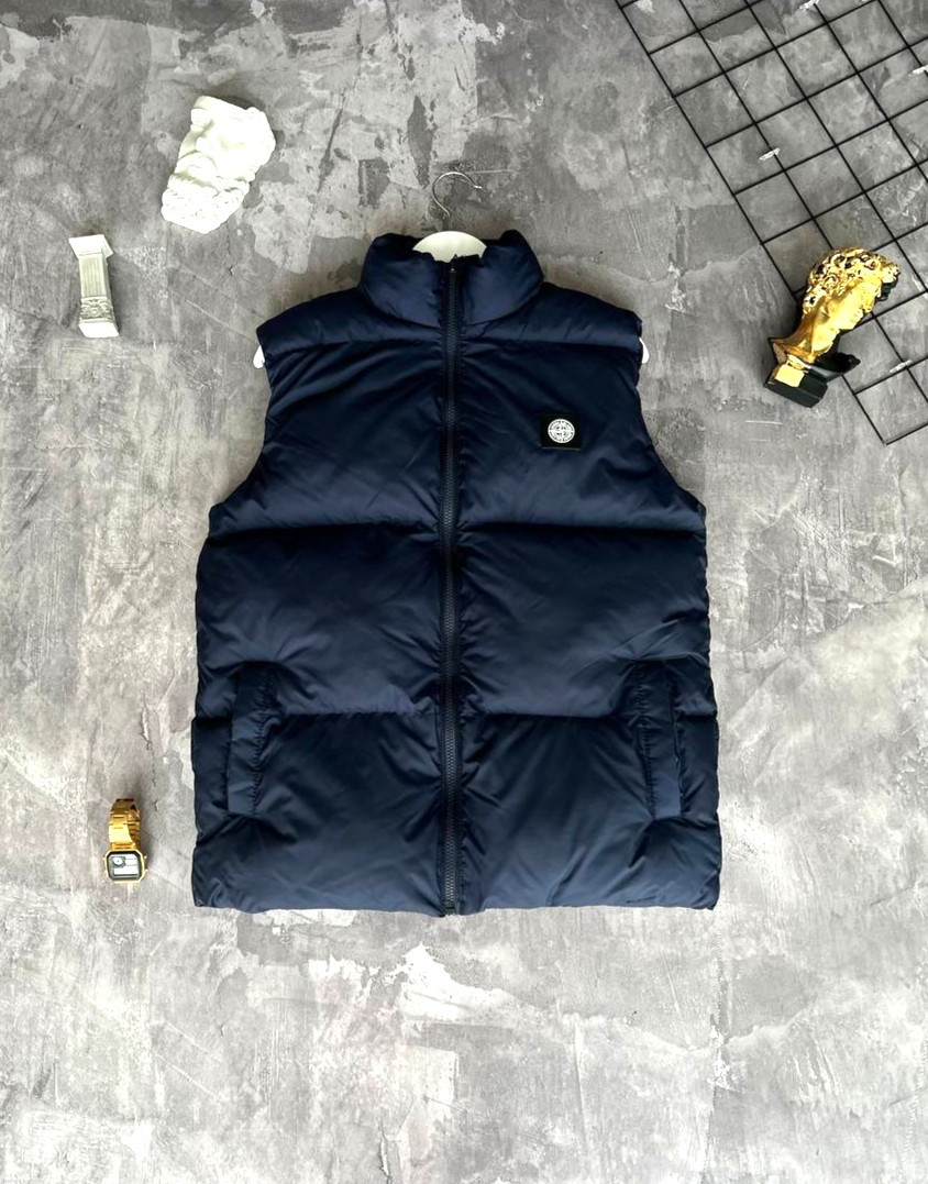 Чоловічий жилет Stone Island M1804 синій XL, XXL, фото 1