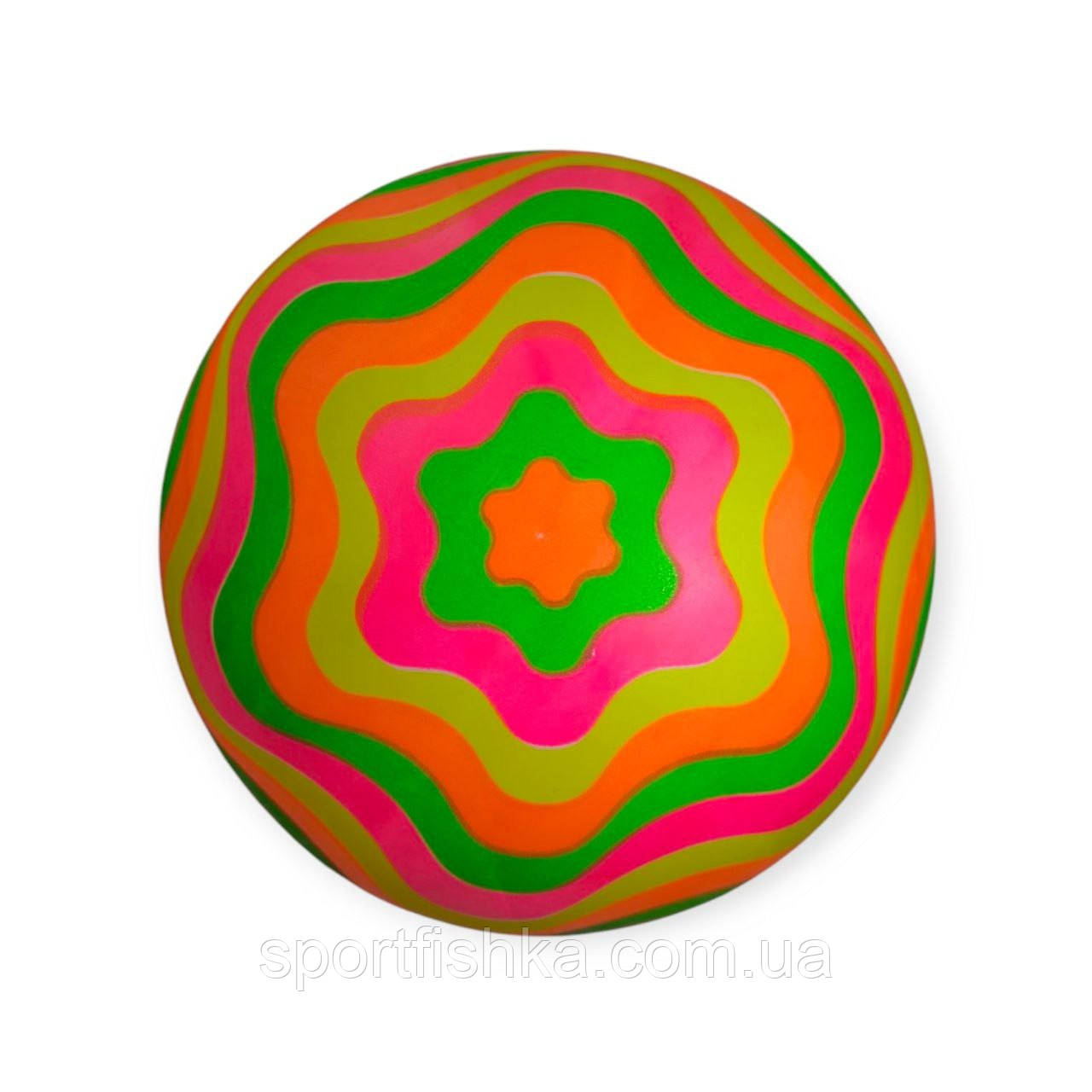 М'яч дитячий гумовий ігровий діам 14 см кольоровий, фото 1