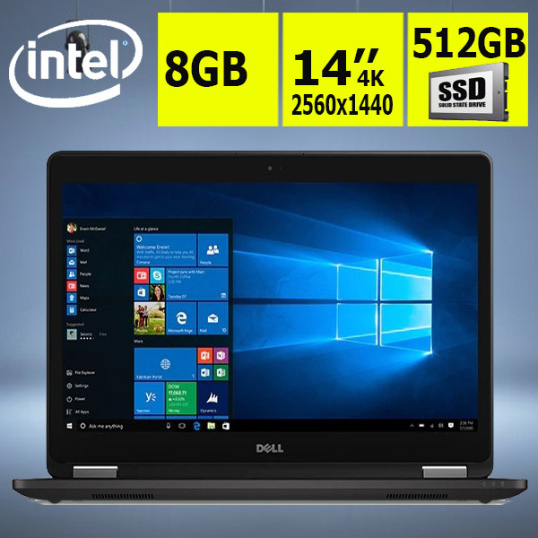 Сенсорний ноутбук Dell Latitude E7470 i5-6300U  8Gb/512SSD 14" 2K(2560x1440) Windows 11