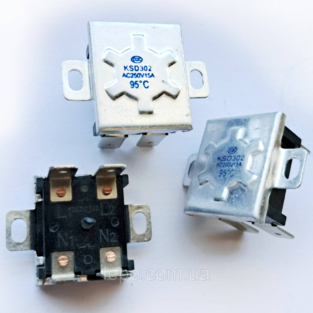 Термозапобіжник, термостат, відсікач для бойлера KSD302, квадратний, фото 1