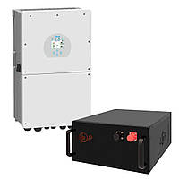 Комплект ДБЖ LogicPower 1600W та літієва батарея LiFePO4 11776Wh для безперебійного живлення електрообладнання та аварійного