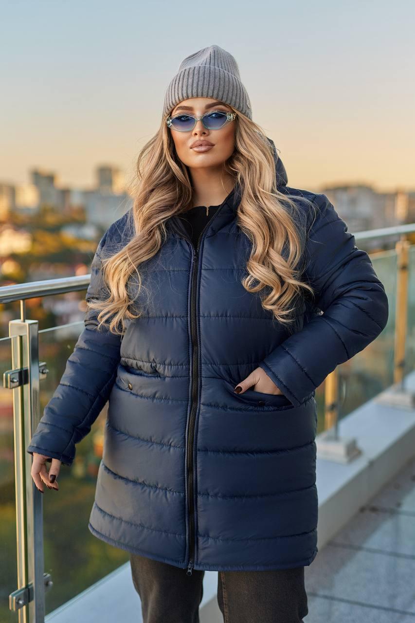 Зимова жіноча куртка великого розміру батал Розміри: 50-52, 54-56, 58-60, 62-64