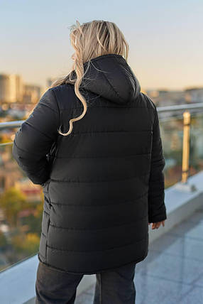 Зимова жіноча куртка великого розміру батал Розміри: 50-52, 54-56, 58-60, 62-64, фото 2