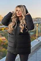 Зимова жіноча куртка великого розміру батал Розміри: 50-52, 54-56, 58-60, 62-64, фото 3