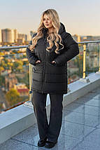 Зимова жіноча куртка великого розміру батал Розміри: 50-52, 54-56, 58-60, 62-64, фото 4