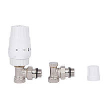 Комплект термостатичний радіаторний кутовий Thermo Alliance Forte 1/2" з термоголовкою, переднастроювання, антипротечка TAF300G15, фото 2