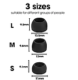 Силіконові амбушури Samsung Galaxy Buds 3 FE SM-R420 Комплект Чорні, фото 2