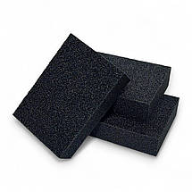 Меламінова нано губка для чищення посуду BLACK з абразивним покриттям 3 шт. набір 10х7х2.5 см, фото 4