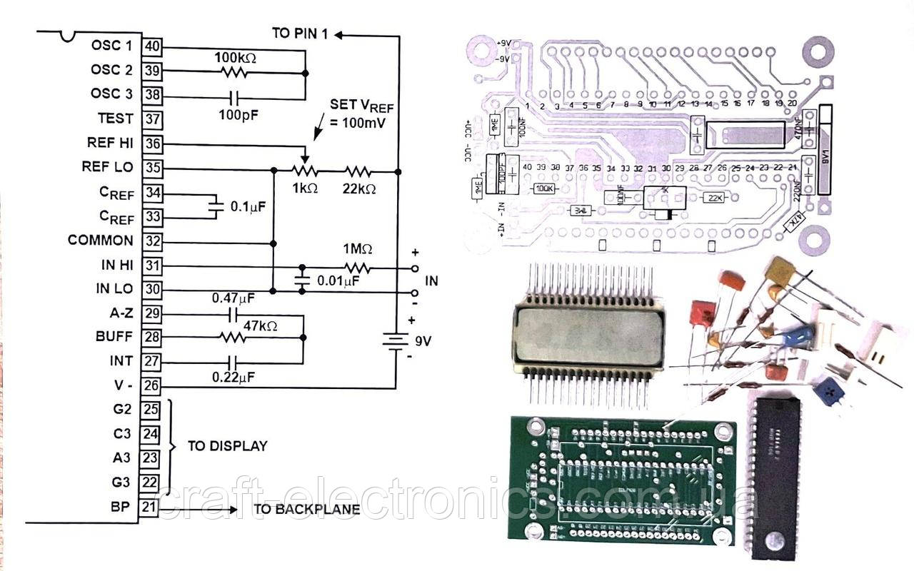 Конструктор вольтметра на мікросхемі ICL7106, фото 1