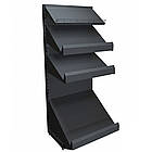 Стелаж для овочів та фруктів 1900х750 мм ТИП 8, приставний стелаж для ящиків, торговий стелаж металевий, стелаж в овочевий магазин, фото 2