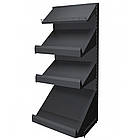 Стелаж для овочів та фруктів 1900х750 мм ТИП 8, приставний стелаж для ящиків, торговий стелаж металевий, стелаж в овочевий магазин, фото 4