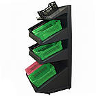 Стелаж для овочів та фруктів 1900х950 мм ТИП 8, приставний стелаж для ящиків, торговий стелаж металевий, стелаж в овочевий магазин, фото 2