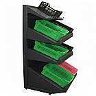 Стелаж для овочів та фруктів 1900х1200 мм ТИП8, приставний стелаж для ящиків, торговий стелаж металевий, стелаж в овочевий магазин, фото 2